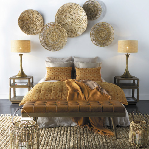 Tall raffia lampshade - ⌀ 45 cm