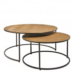 Set 2 tables basses rondes AMELIE