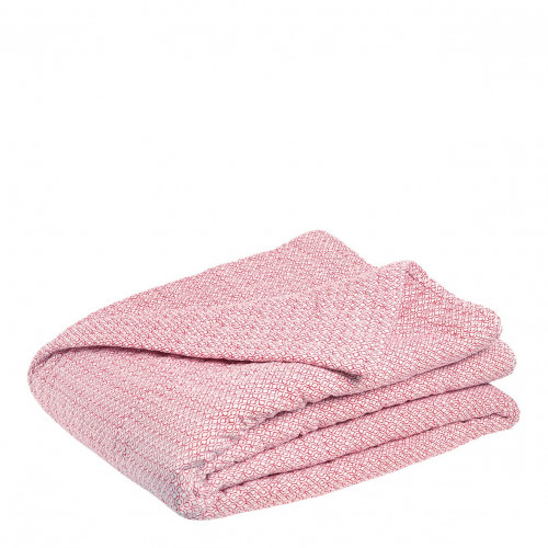 IKAT Bedspread white and red