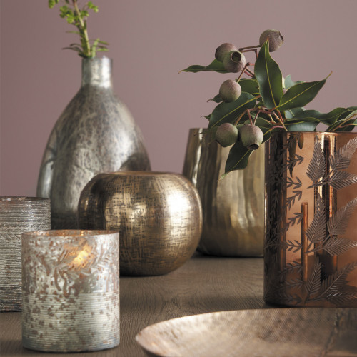 Feuillage Shiny Copper Gold Vase
