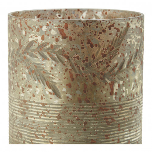 Photophore vase Éden doré antique mat