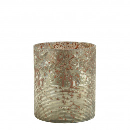 Photophore vase Éden doré antique mat