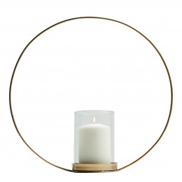 Golden Ellipse Candle Holder