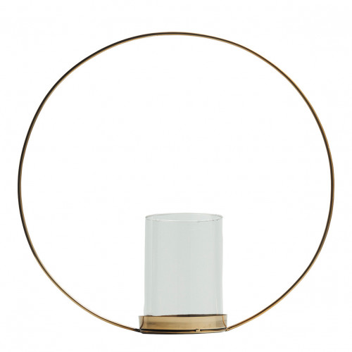 Golden Ellipse Candle Holder