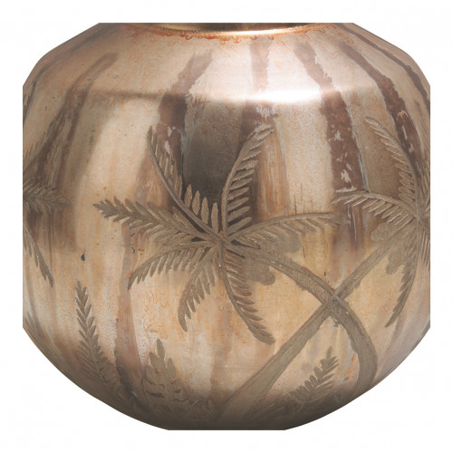 Mirage Round Matte Rose Gold Vase