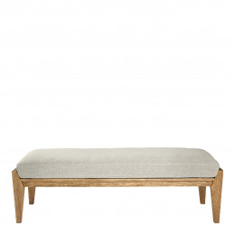 PAUL Bench with beige linen blend mattress