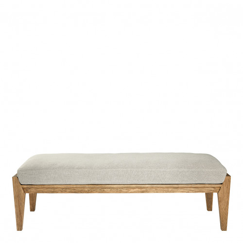 Banc PAUL et matelas en lin mélangé beige