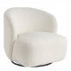 Fauteuil tournant  LISETTE en bouclette - Crème