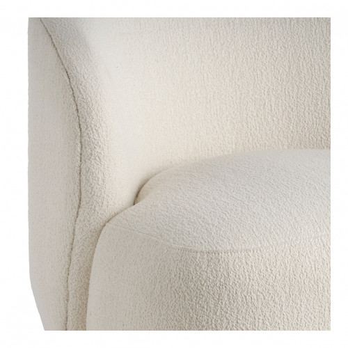 LISETTE Swivel Armchair in Bouclé - Cream