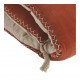 Futon MATTÉO en velours de coton et lin - 180 x 80 cm - Orange brûlé