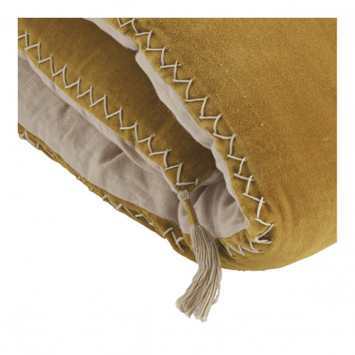 MATTÉO Futon in cotton velvet and linen - 180 x 80 cm - Saffron