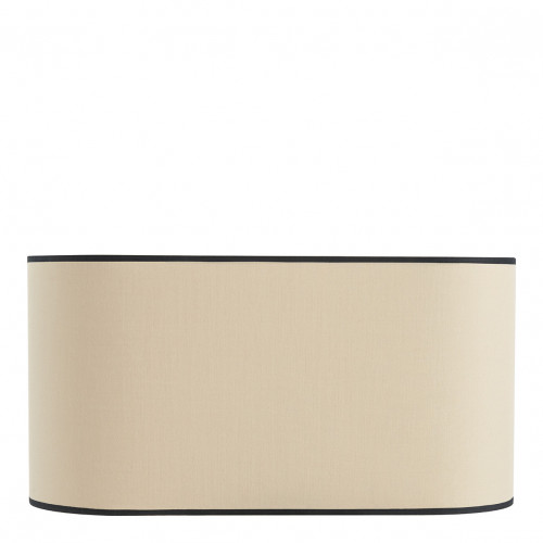 Lampshade - Beige with black trim - 48 x 23 cm