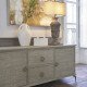 Abat-jour - Beige bordé noir - 48 x 23 cm