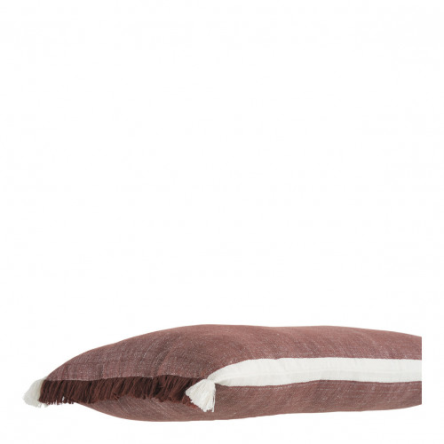 ASTRID cotton and linen cushion - Terracotta