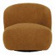 Fauteuil tournant LISETTE bouclette - Curry