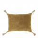 Coussin MATTEO velours et lin - Bronze