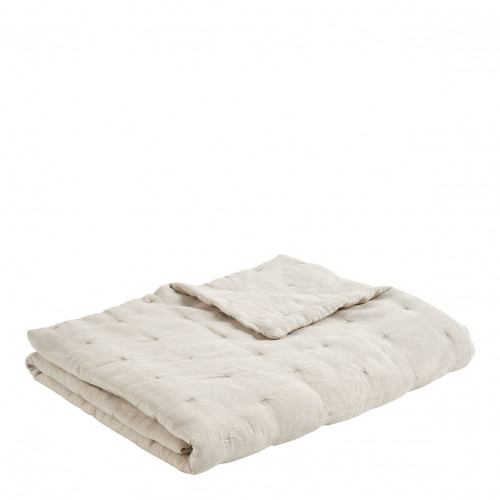 CHLOÉ bedspread in washed linen - 230 x 180 cm - Ivory