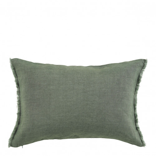 Housse de coussin CHLOE en lin lavé - Céladon - 60 x 40 cm