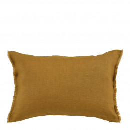 CHLOÉ Cushion Cover in Washed Linen - Saffron - 60 x 40 cm