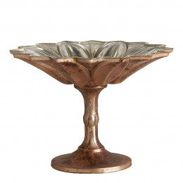 FLEUR Bowl in Mercury Glass Antique Silver - ⌀ 20 cm