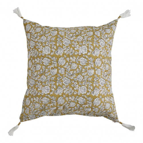 Housse de coussin ÉDEN en coton - Safran - 50 x 50 cm