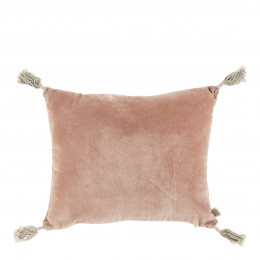 MATTÉO cushion cover in cotton velvet and linen - Pink - 30 x 40 cm