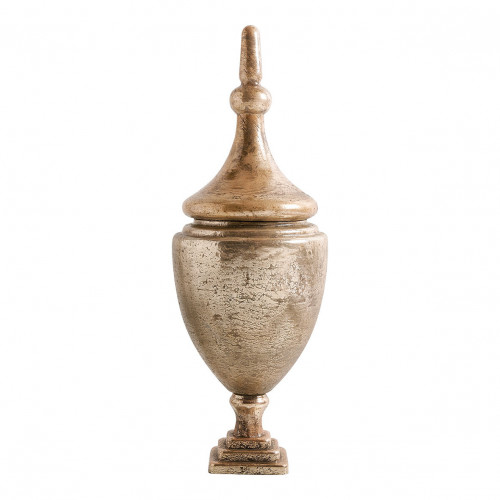 DAPHNÉ Jar Pot in Mercury Glass with Antique Silver Finish