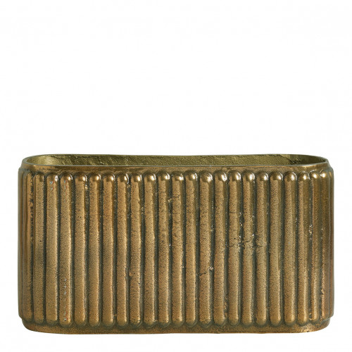 ARÈS vase in metal with aged brass finish - Large size - H. 18 cm