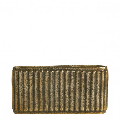 ARÈS vase in metal with aged brass finish - Small size - H. 14.5 cm