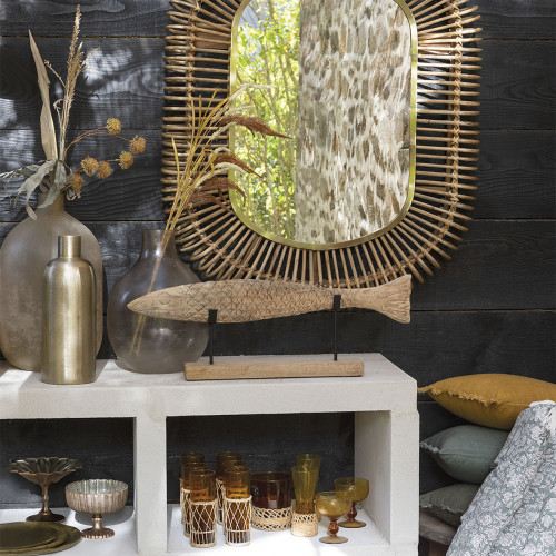 JEANNE carboy vase in frosted pink glass - Large size - H. 45 cm