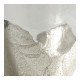 Vase bonbonne JEANNE en verre transparent et argent