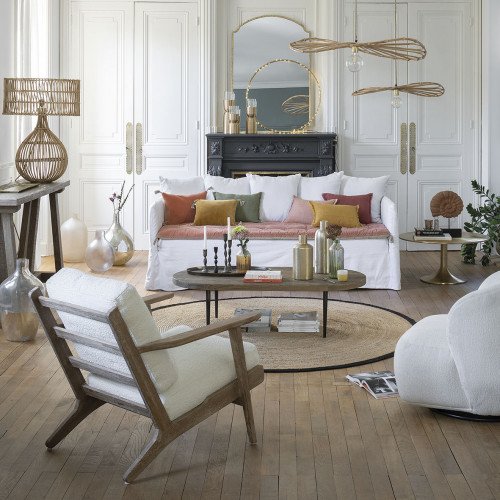 Suspension SALOME en rotin - Grand modèle - ⌀ 100 cm
