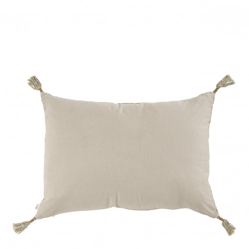 Housse de coussin MATTÉO en velours de coton et lin - Safran - 60 x 40 cm