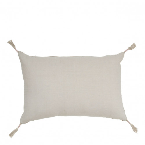 MATTÉO cushion cover in cotton velvet and linen - Pink - 60 x 40 cm