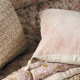 Housse de coussin MATTÉO en velours de coton et lin - Rose - 60 x 40 cm