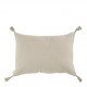 Housse de coussin MATTÉO en velours de coton et lin - Bronze - 60 x 40 cm