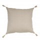 Housse de coussin MATTÉO en velours de coton et lin - Safran - 50 x 50 cm