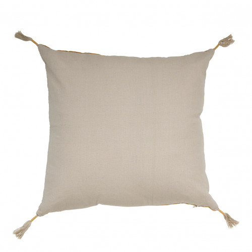 MATTÉO Cushion Cover in Cotton Velvet and Linen - Burnt Orange - 50 x 50 cm