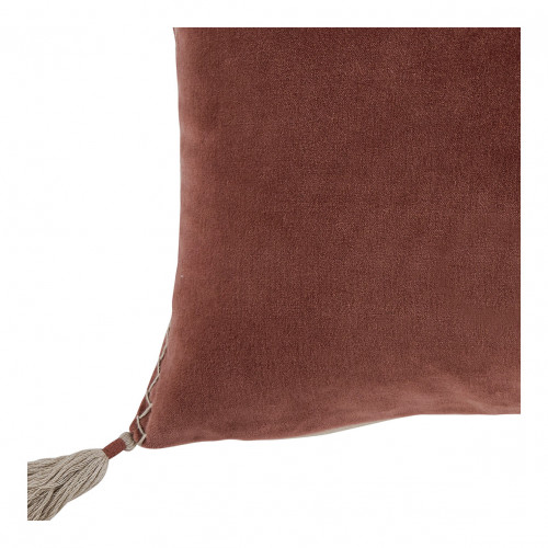MATTÉO Cushion Cover in Cotton Velvet and Linen - Terracotta - 30 x 40 cm