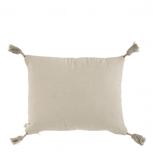 MATTÉO cushion cover in cotton velvet and linen - Pink - 30 x 40 cm