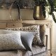 Housse de coussin MATTÉO en velours de coton et lin - Gris - 30 x 40 cm