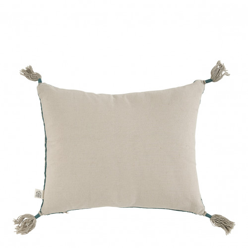 MATTÉO cushion cover in cotton velvet and linen - Celadon - 30 x 40 cm