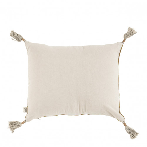 MATTÉO Cushion Cover in Cotton Velvet and Linen - Bronze - 30 x 40 cm