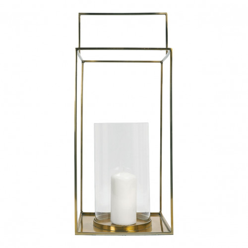 Set of 2 HECTOR lanterns in metal with brass finish