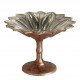 Coupe FLEUR en verre mercurisé argent antique - ⌀ 20 cm