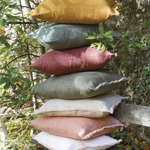 Housse de coussin CHLOÉ en lin lavé - Naturel - 30 x 40 cm