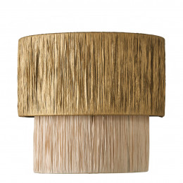 NIA non-electrified raffia wall sconce - Gold