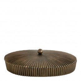 Boîte ARIELLE en métal doré - Grand modèle - 30 x 21 x 9 cm