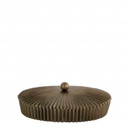 Boîte ARIELLE en métal doré - Petit modèle - 24 x 15,5 x 8 cm