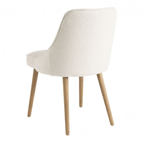 Chaise MARCUS en bouclette - Crème